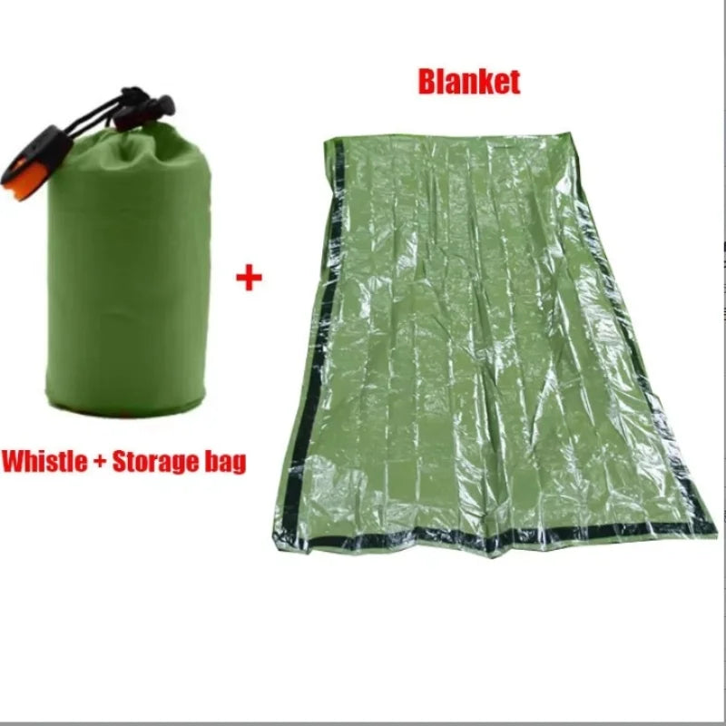 Emergency Sleeping Bag Ultra Waterproof Mylar Thermal Blankets Lightweight Survival Sleeping Bag Keep Warm for Camping Hiking