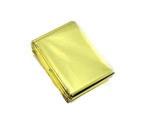 Emergency Blanket Outdoor Survive First Aid Rescue Kit Windproof Waterproof Foil Thermal Blanket for Camping Hiking