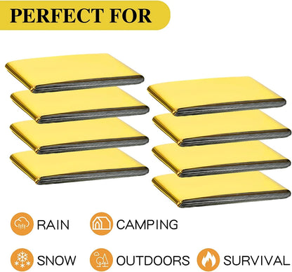 Emergency Blanket Outdoor Survive First Aid Rescue Kit Windproof Waterproof Foil Thermal Blanket for Camping Hiking