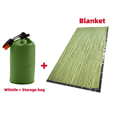 Emergency Sleeping Bag Ultra Waterproof Mylar Thermal Blankets Lightweight Survival Sleeping Bag Keep Warm for Camping Hiking