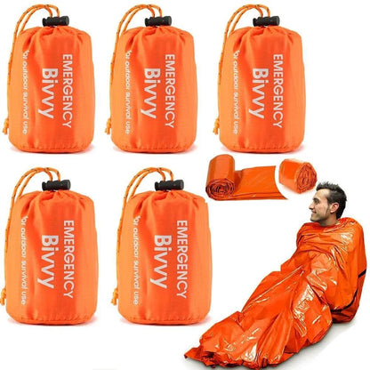 1-5 Pack Emergency Sleeping Bags Thermal Blanket Waterproof Outdoor Survival Gear