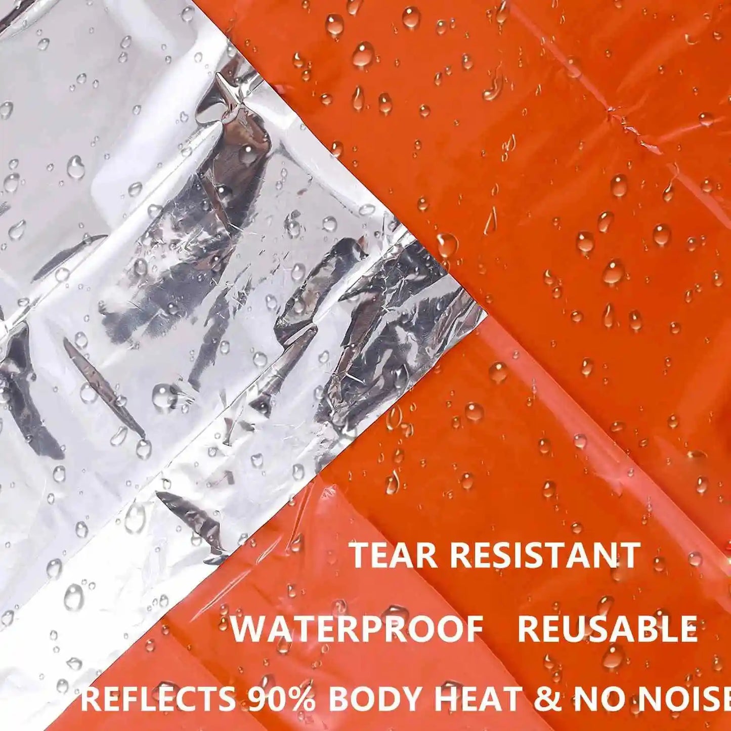 Emergency Sleeping Bag Ultra Waterproof Mylar Thermal Blankets Lightweight Survival Sleeping Bag Keep Warm for Camping Hiking