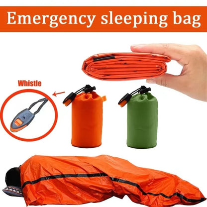Emergency Sleeping Bag Ultra Waterproof Mylar Thermal Blankets Lightweight Survival Sleeping Bag Keep Warm for Camping Hiking