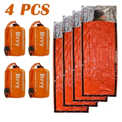 Emergency Sleeping Bag Survival Bag Survival Emergency Bivy Sack Portable Blanket Thermal Outdoor Camping Ultralight Gear